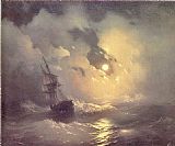 Ivan Constantinovich Aivazovsky Storm in the Sea at Night painting